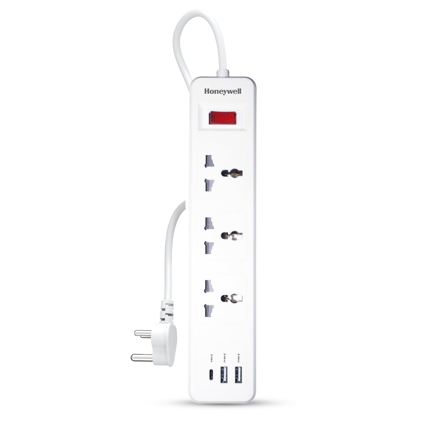 3 OUTLET EXTENSION BOARD WITH 1 TYPE C & 2 USB