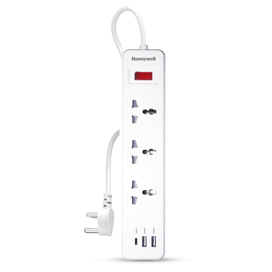 3 OUTLET EXTENSION BOARD WITH 1 TYPE C & 2 USB