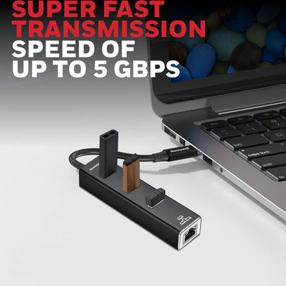 Type C to USB 3.0 with Gigabit Ethernet Adapter