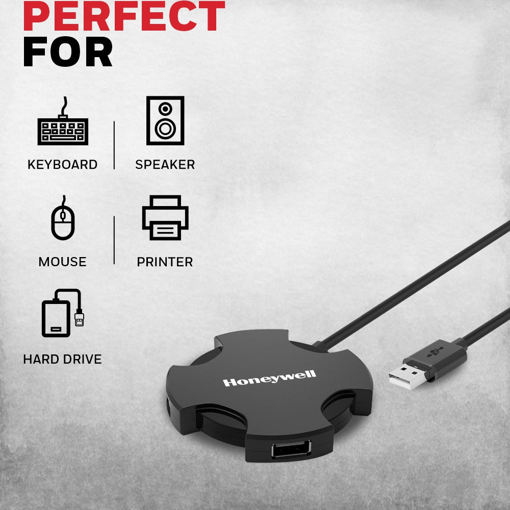4-In-1 Ultra Slim USB Hub 2.0, 1.2 Meter Cable