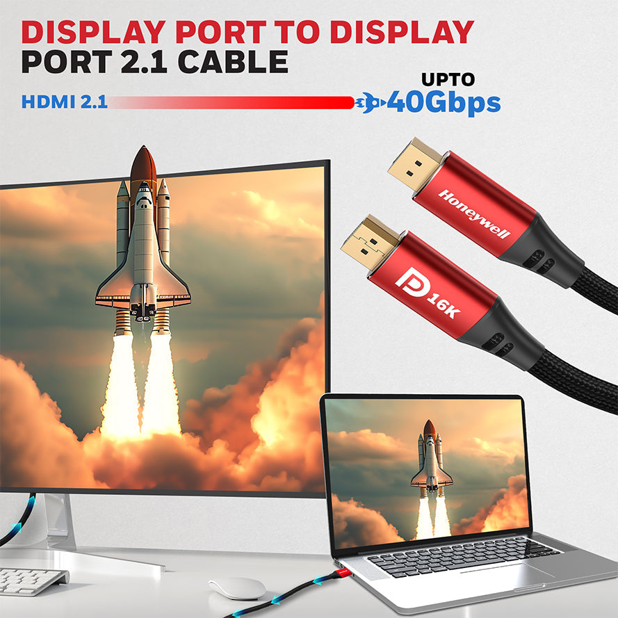 Display Port to Display Port 2.1 Cable- 2 Meter