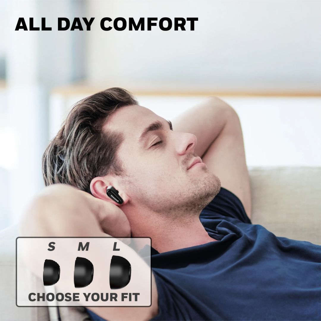 Moxie V1100 Truly Wireless Earbuds-Black