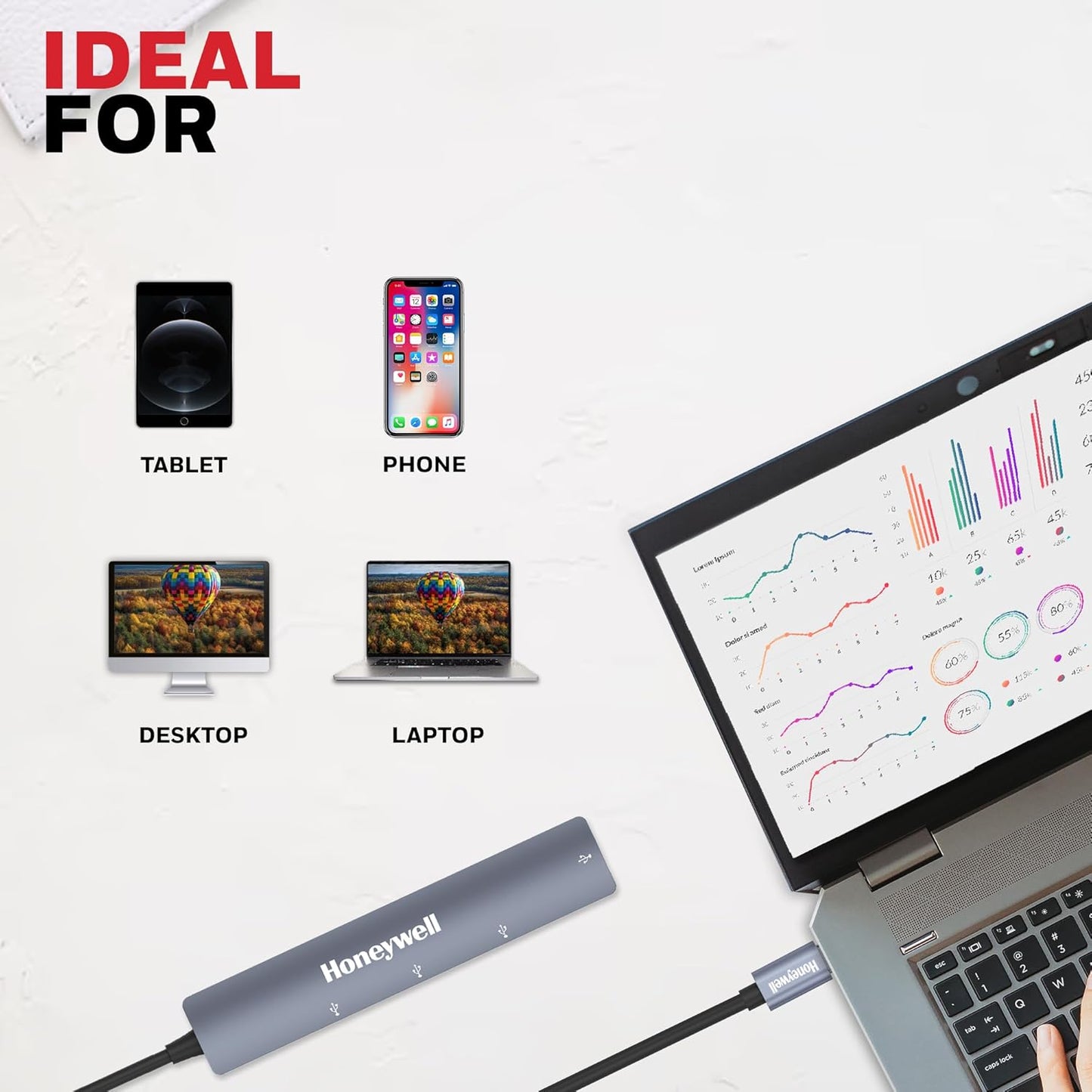 Momentum Type C to 4 Port USB Hub