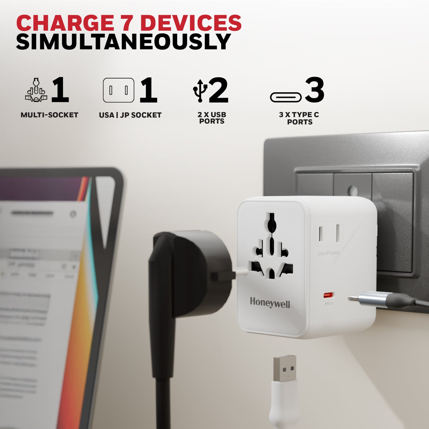 World Travel Adapter - 45W