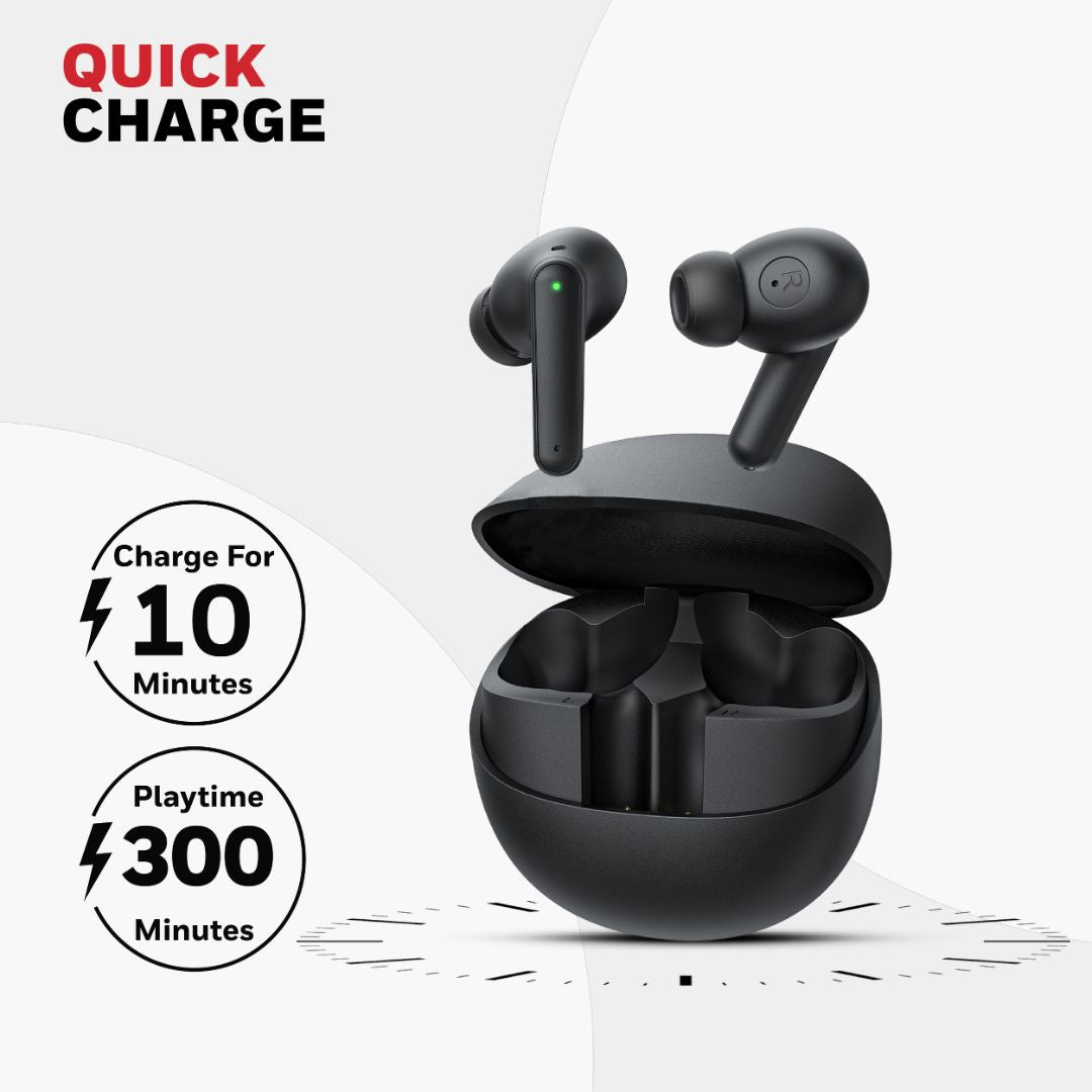 Moxie V1400 Truly Wireless Earbuds-Black