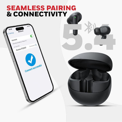 Moxie V1400 Truly Wireless Earbuds-Black