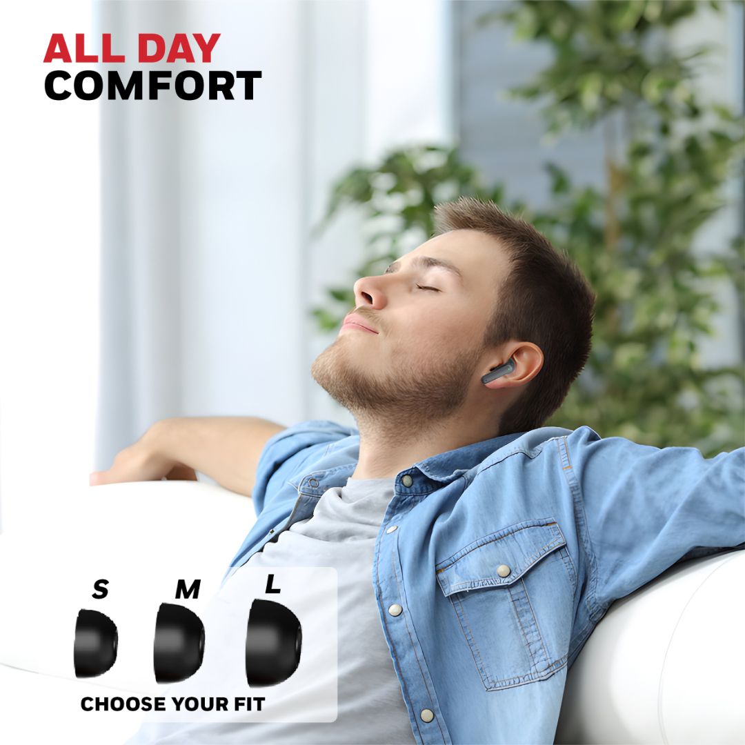 Moxie V1400 Truly Wireless Earbuds-Black