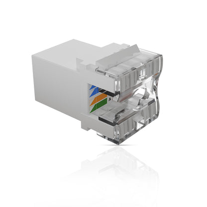 Cat6 UTP Keystone Jack Shuttered WHITE