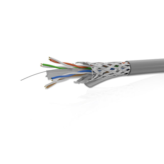 Cat 6 SFTP 4P Solid Cable True 23 AWG FRPVC CM Grey 305 Mtrs