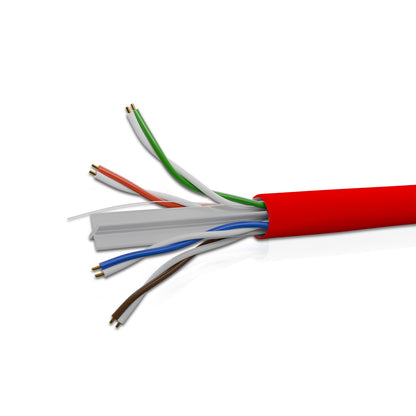 Cat 6 UTP 4P Solid Cable 23AWG LSZH CM Red 305 Mtrs