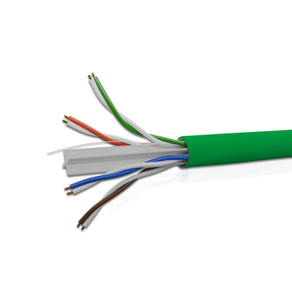 Cat 6 UTP 4P Solid Cable 23AWG LSZH CM Green 305 Mtrs