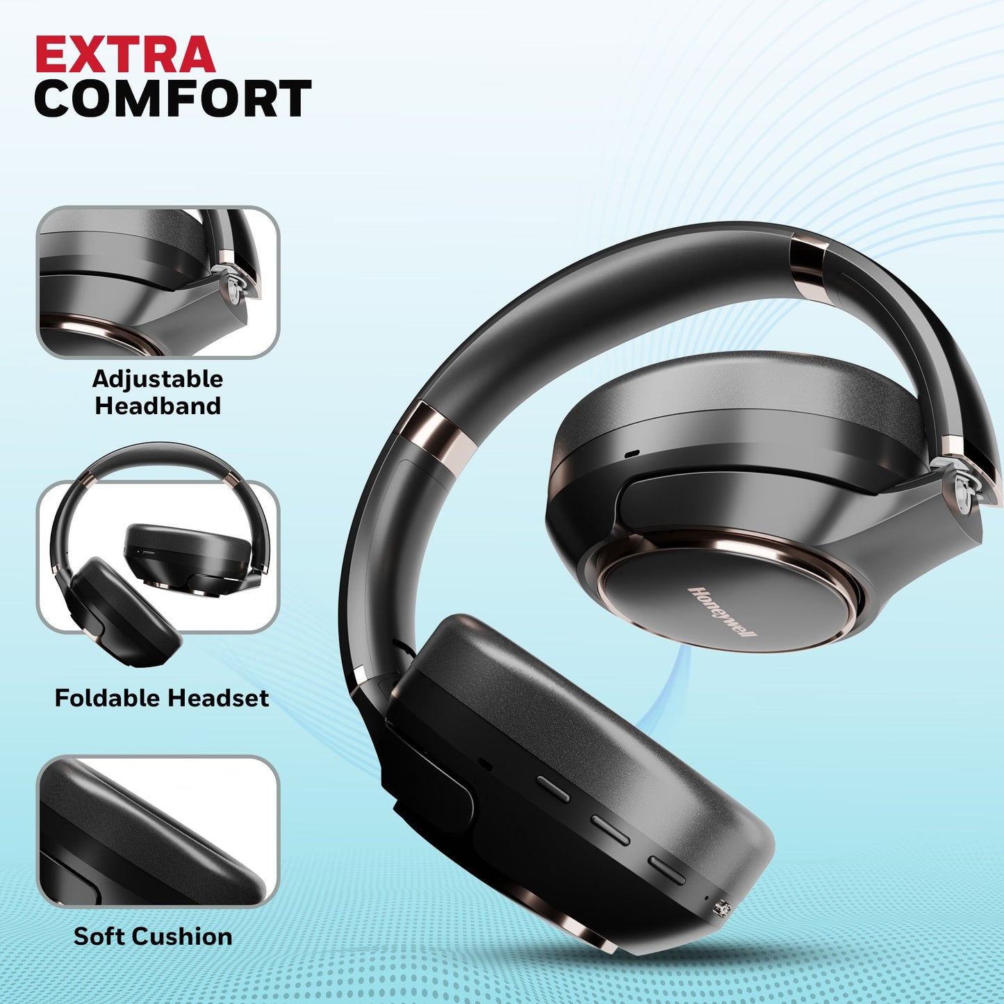 Trueno U20 Bluetooth Headphone-Black