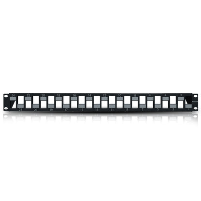 24 Ports UTP Unloaded Staggered Patch Panel