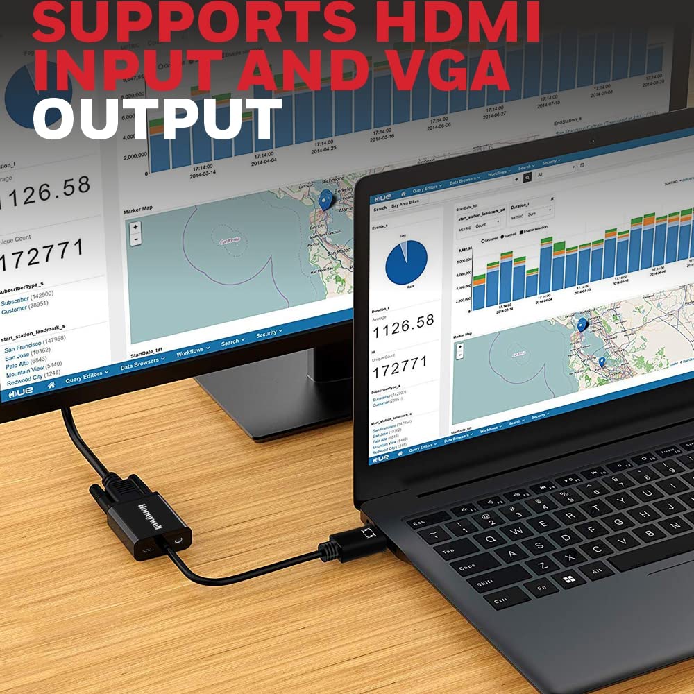 HDMI to VGA Port cable-Black