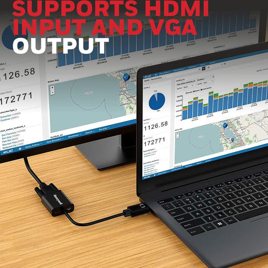 HDMI to VGA Port cable-Black
