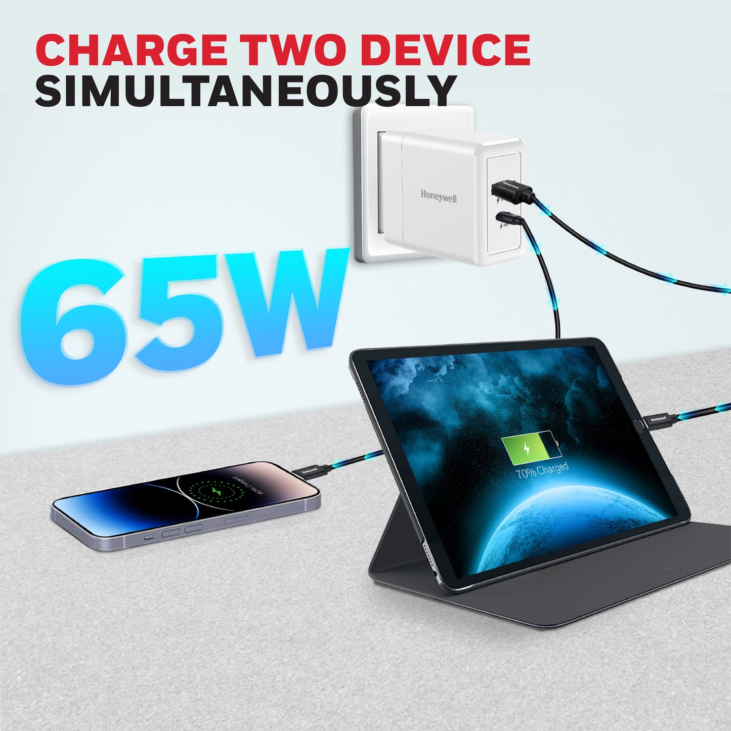 Zest Charger - GaN 65W (USB & Type C)