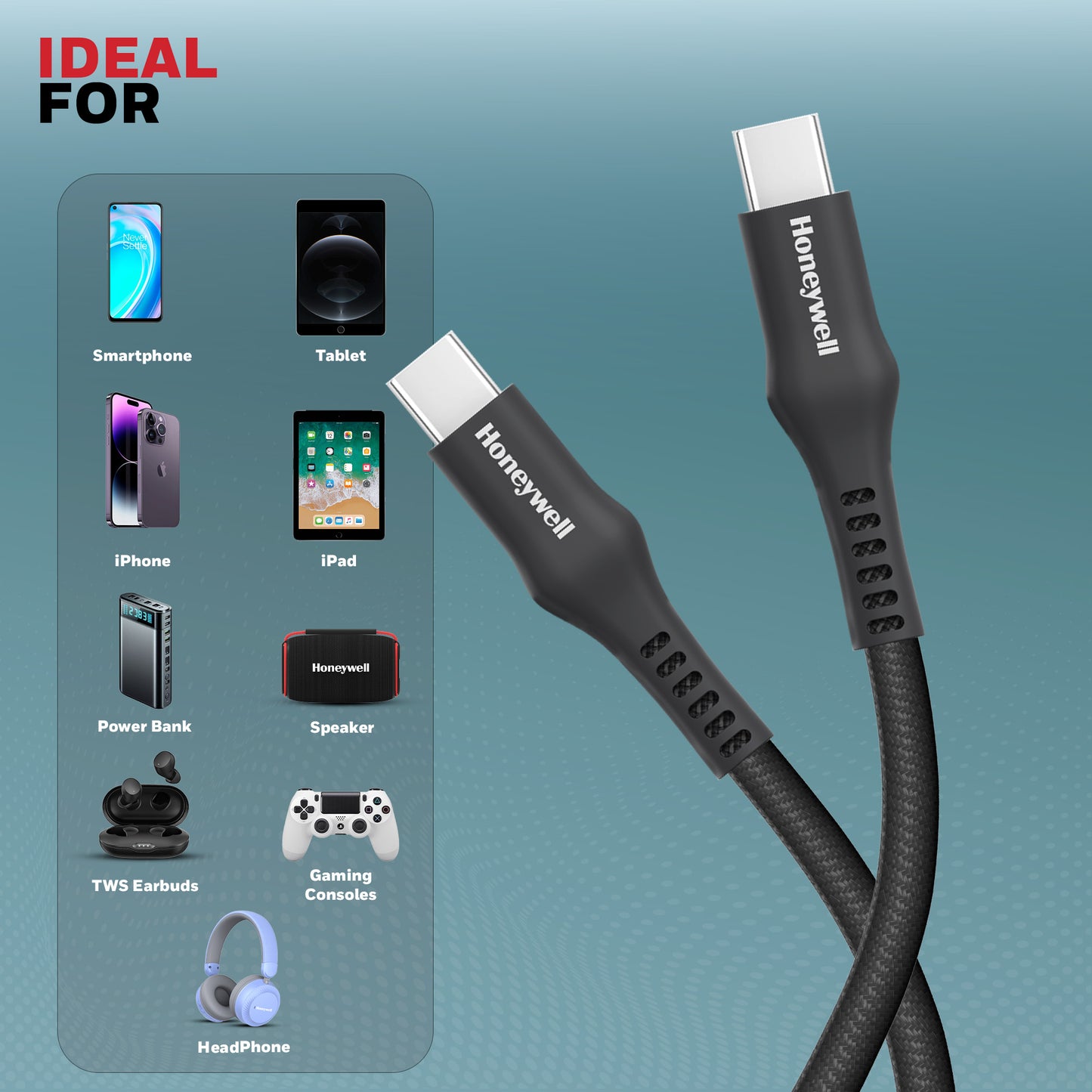 Type C to Type C cable 1.2 Meter - Black