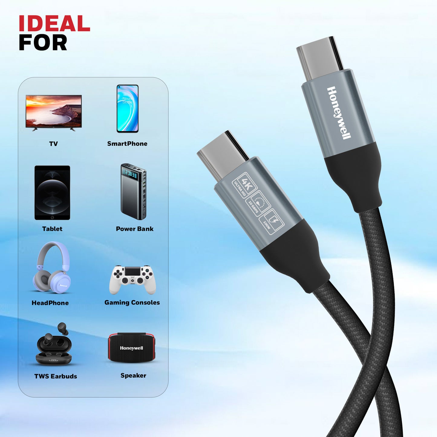 Type C to Type C USB 3.1 cable 1.2 Meter - Black