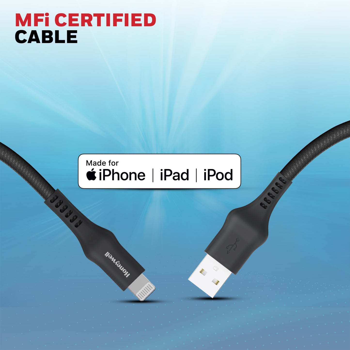 USB to Lightning Cable 1.2 Meter - Black