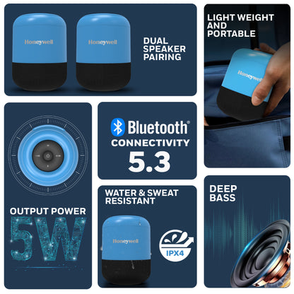 Moxie V200 Bluetooth Speaker - Blue