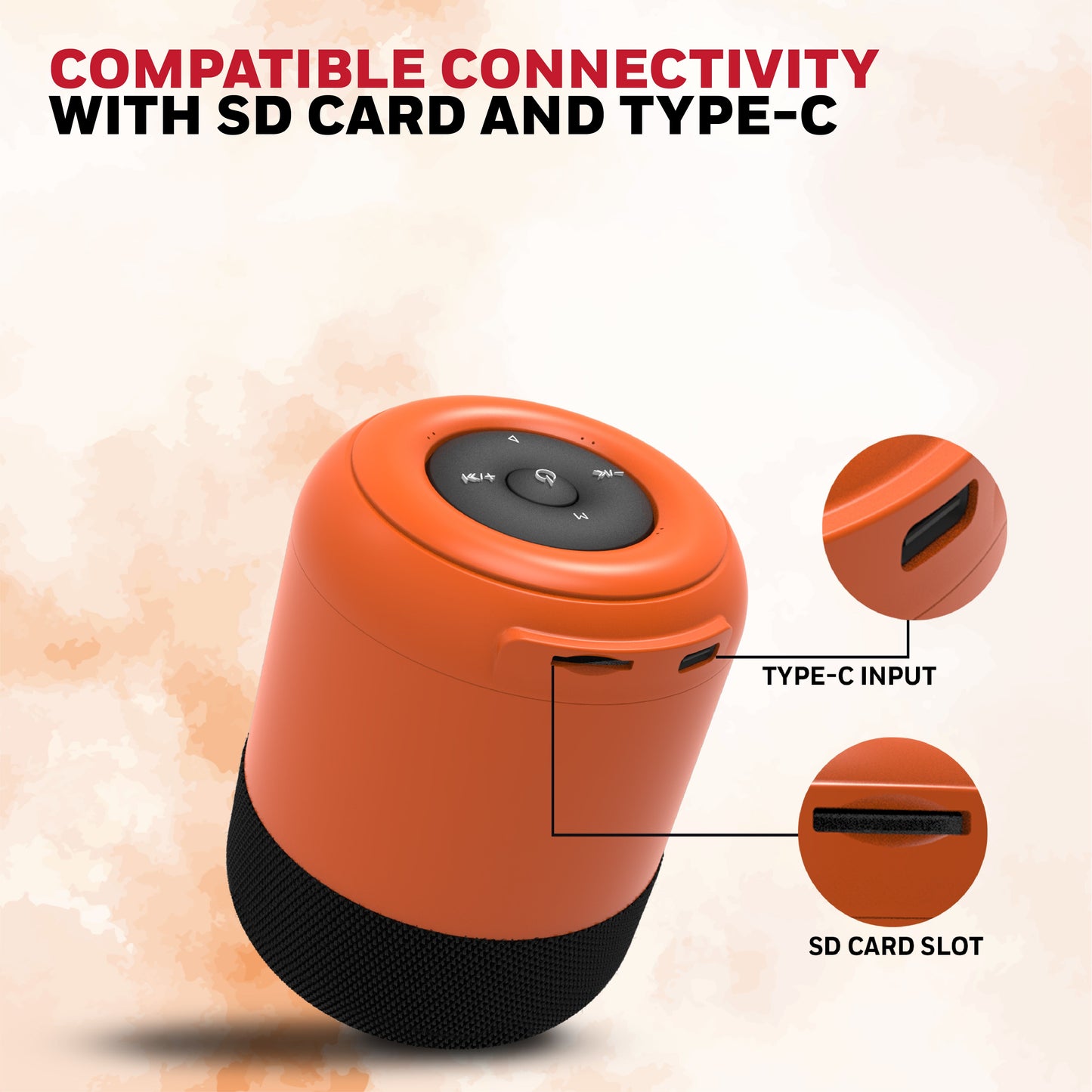 Moxie V200 Bluetooth Speaker - Orange