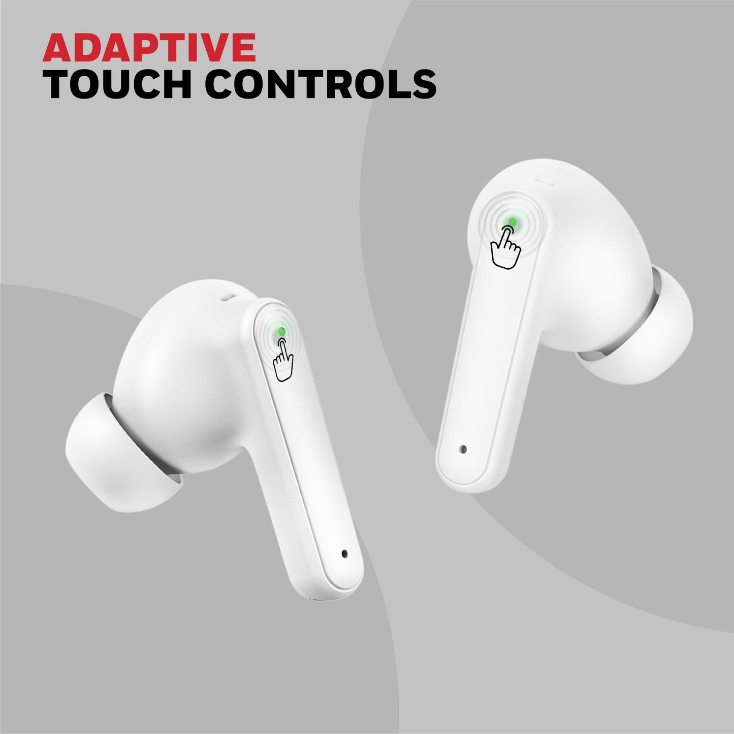 Moxie V1400 Truly Wireless Earbuds-White
