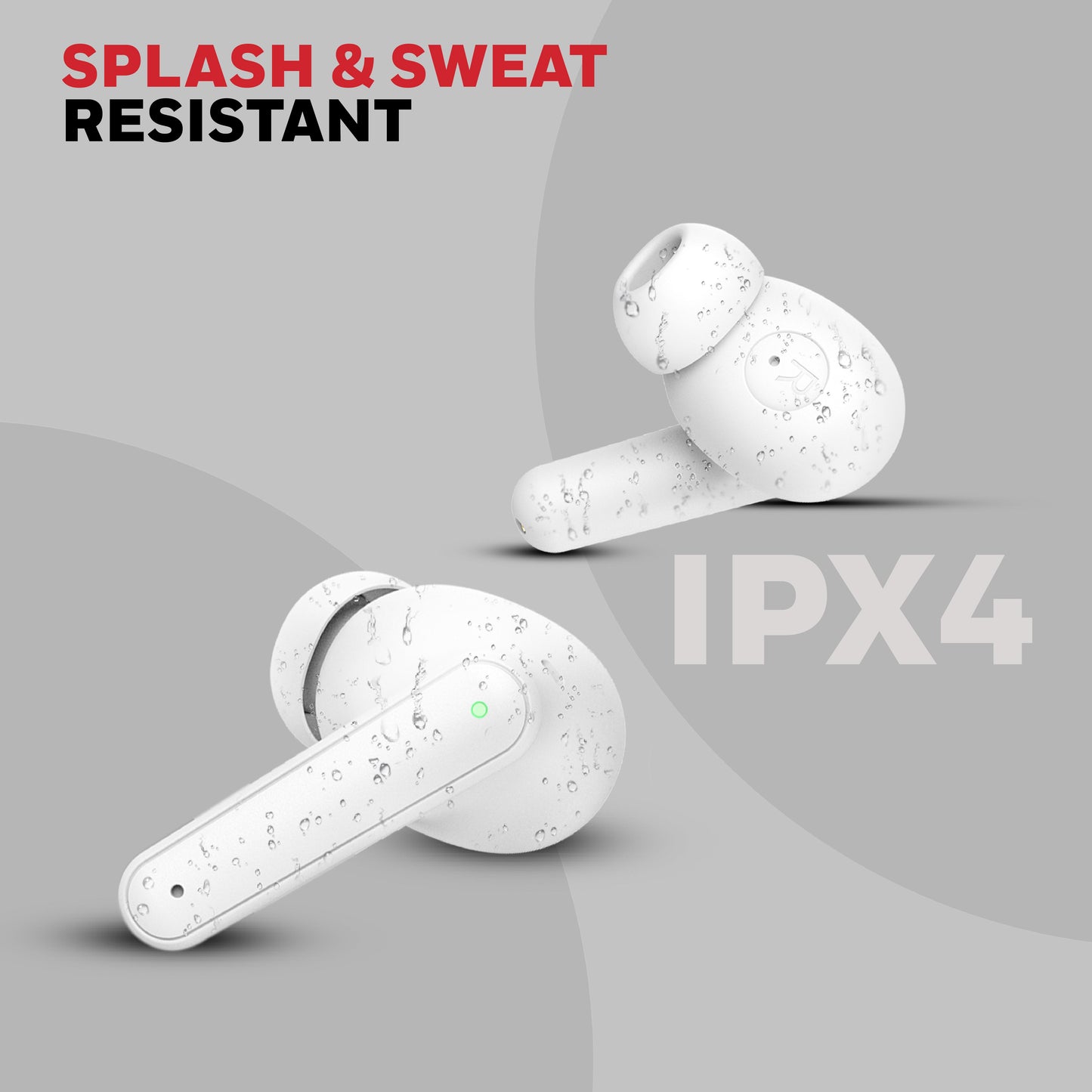 Moxie V1400 Truly Wireless Earbuds-White