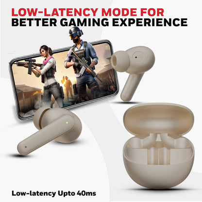 Moxie V1400 Truly Wireless Earbuds-Camel