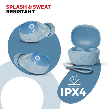 Moxie V1500 Truly wireless ENC earbuds – Blue