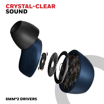 Suono P2200 Truly Wireless Earbuds-Blue
