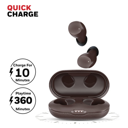 Suono P2200 Truly Wireless Earbuds-Brown