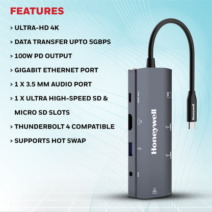 Type C Docking Station - 9 in 1