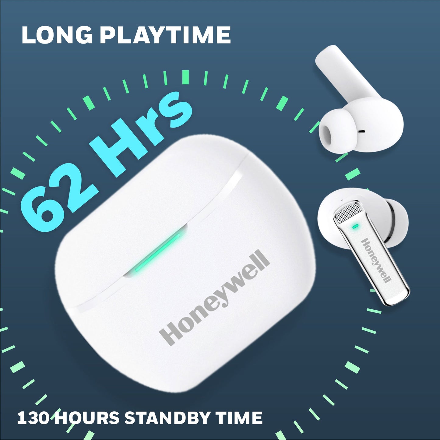 Trueno U5100 Truly Wireless ANC Earbuds-White
