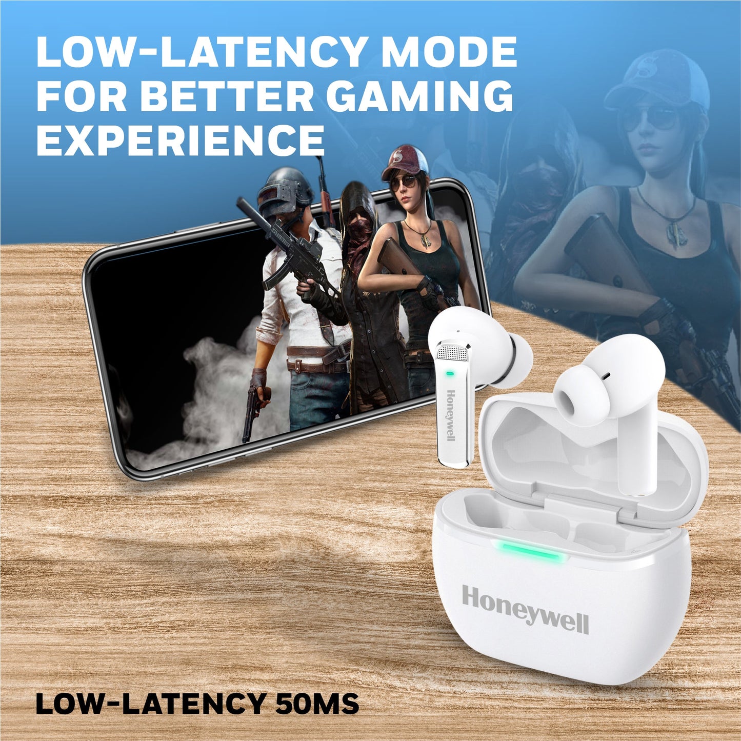 Trueno U5100 Truly Wireless ANC Earbuds-White