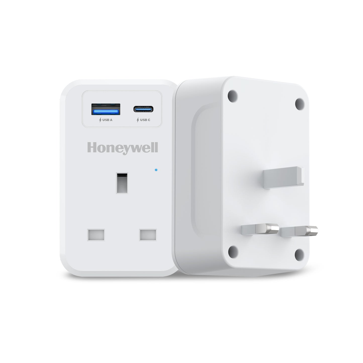 1 Outlet Surge Cube with 1xType C with PD & 1xUSB - White