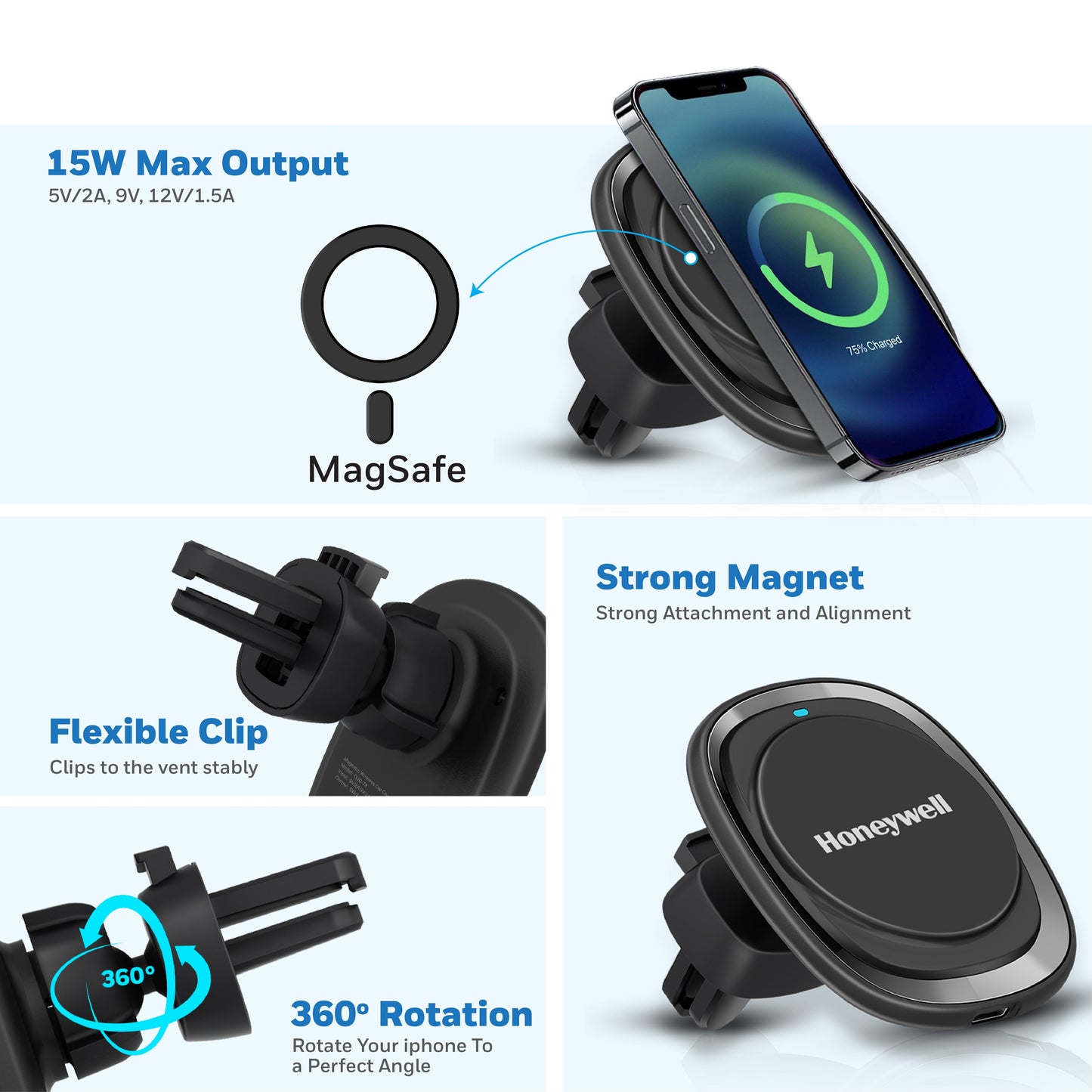 Zest MagSafe Phone Mount Car Charger