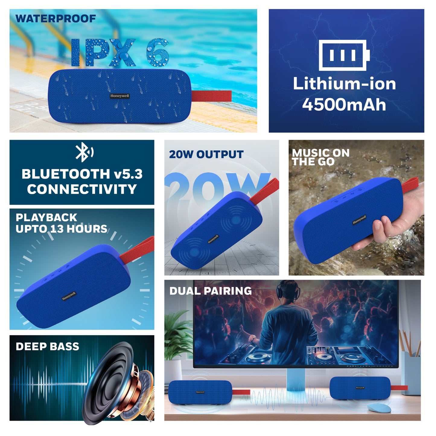 Trueno U300 Bluetooth Speaker - Blue