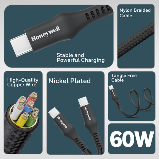 Type C to Type C cable 1.2 Meter - Black