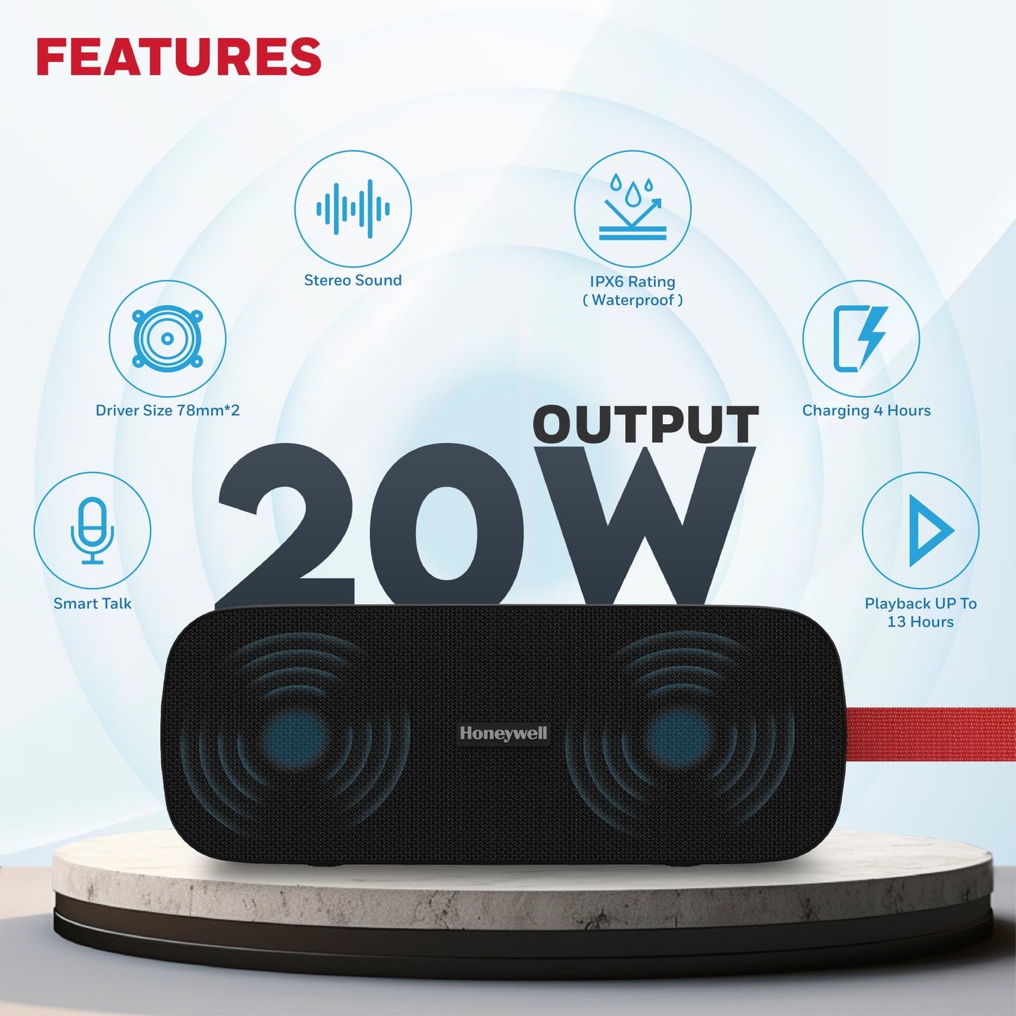 Trueno U300 Bluetooth Speaker - Black