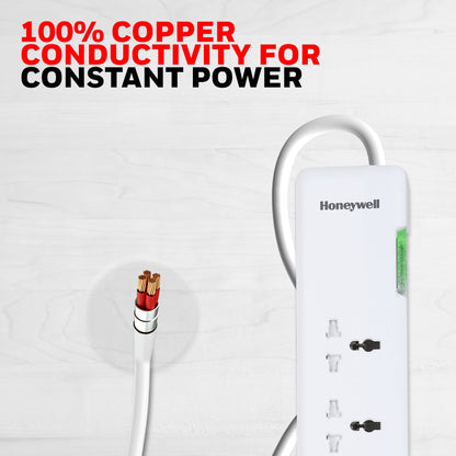 4 out surge protector PD20W with 2xUSB - White