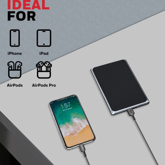 Apple Lightning Sync & Charge Cable 1.8Mtr - Black - Image 5