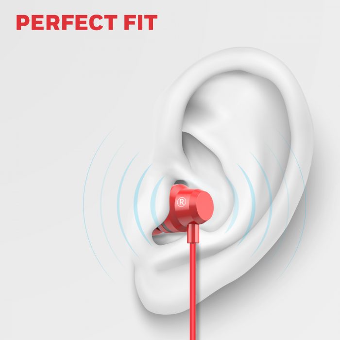 Suono P60 Wired Earphones-Red - Image 5