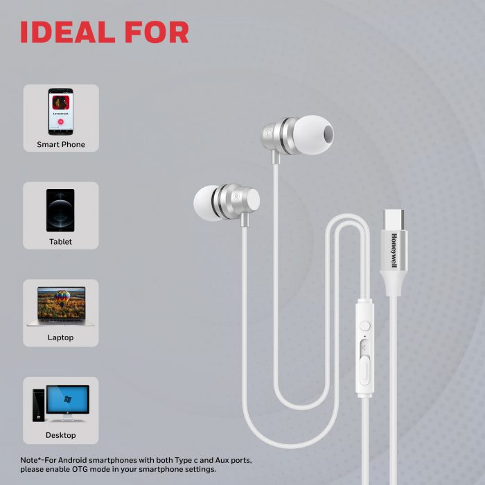 Suono P60 Wired Earphones-White - Image 7