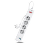 Honeywell 4 Out Surge Protector, 1.8 Meter Length, White