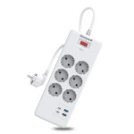 Honeywell 6 Out Surge Protector, 1.8 Meter Length, White