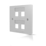 Square Face Plate (86x86) UTP/STP - Quad Port (NS) - Image 3