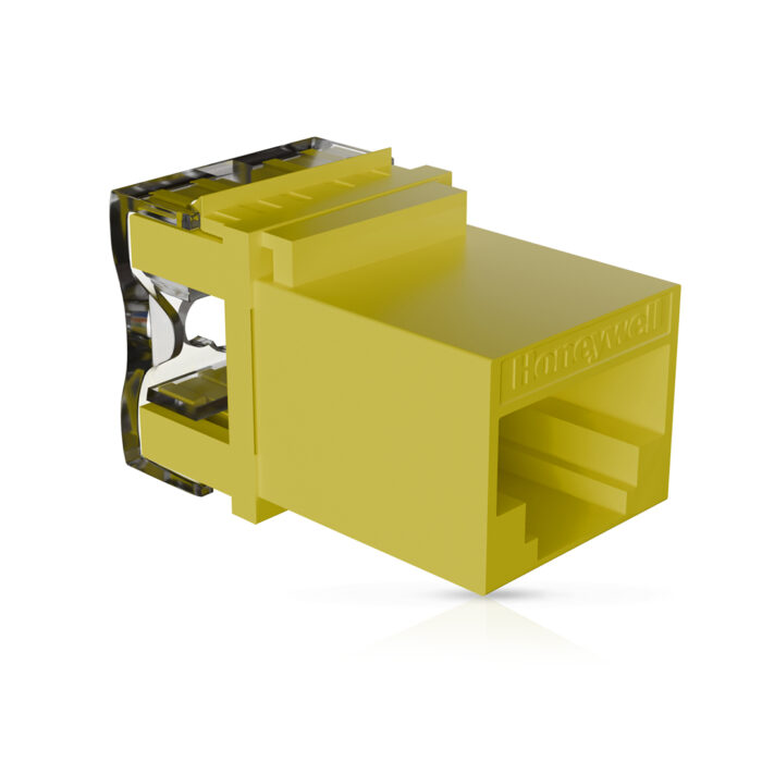 Cat6 UTP Keystone Jack Shuttered YELLOW - Image 1