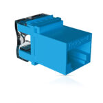 Cat6 UTP Keystone Jack Shuttered BLUE