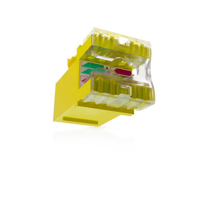Cat6A UTP Keystone Jack Shuttered YELLOW - Image 4