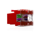Cat6A UTP Keystone Jack Shuttered RED - Image 4